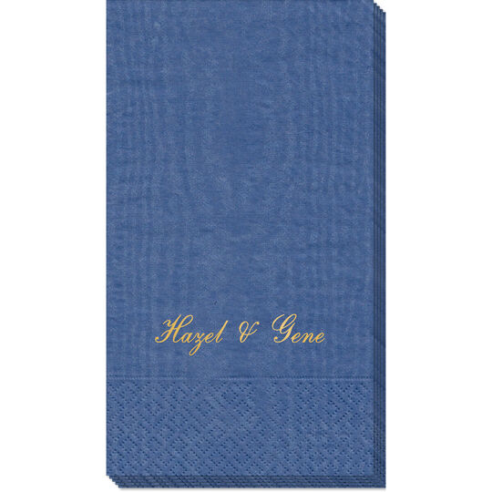 Formal Script Moire Guest Towels
